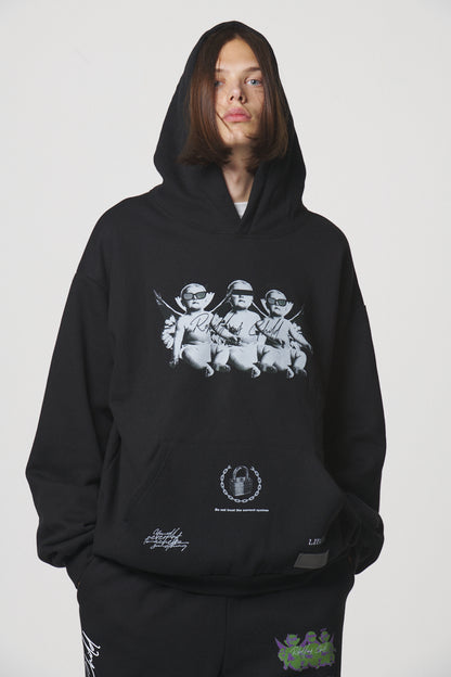ANGEL BABIES HOODIE / BLACK