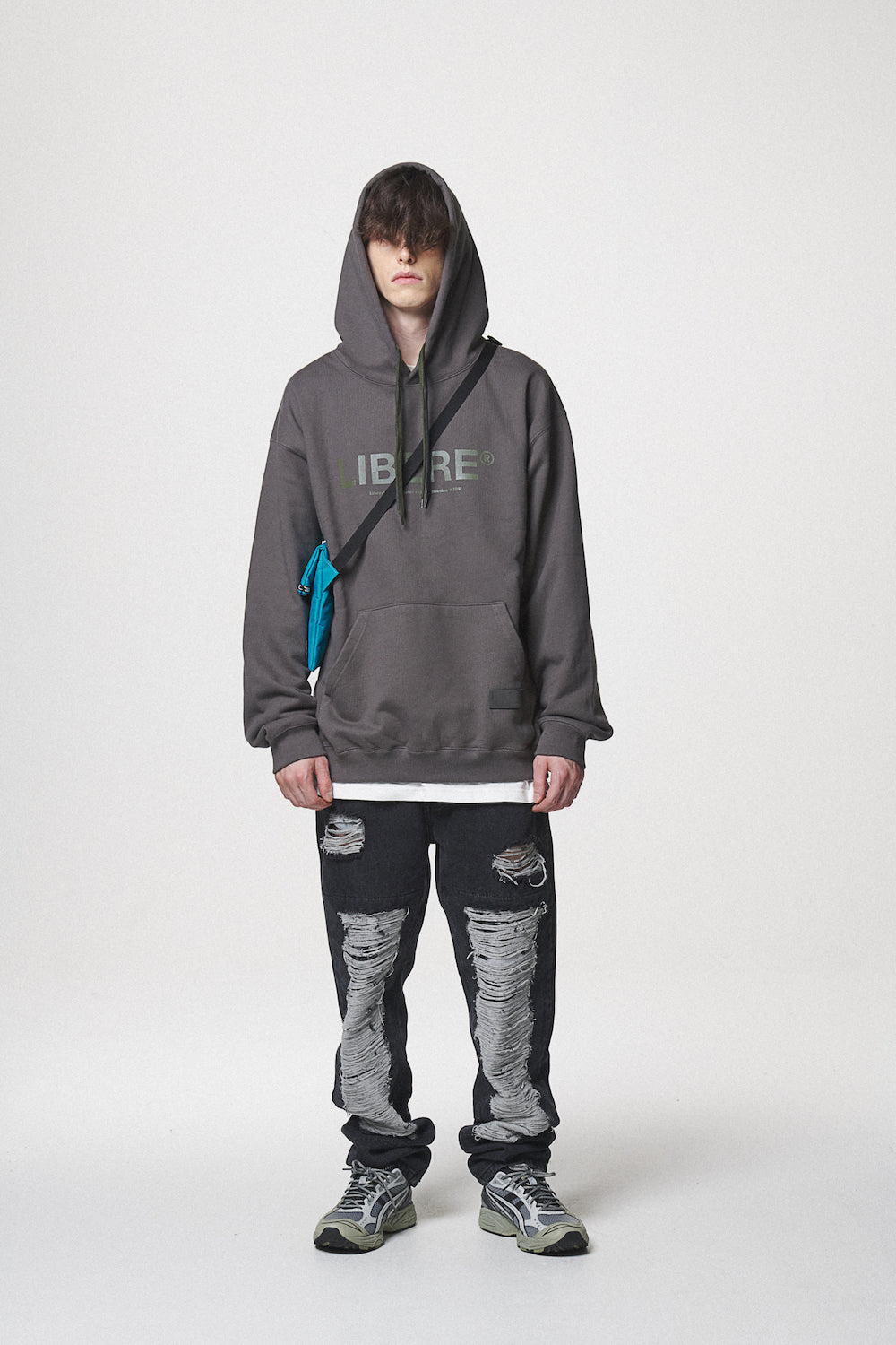 21 LOGO HOODIE / CHARCOAL