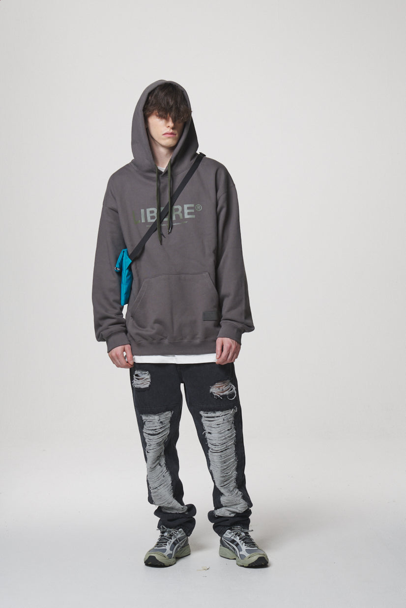 21 LOGO HOODIE / CHARCOAL