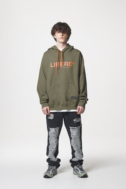21 LOGO HOODIE / KHAKI