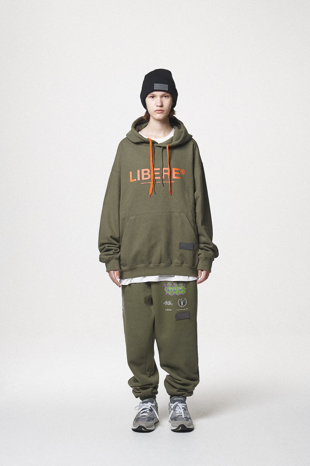 21 LOGO HOODIE / KHAKI