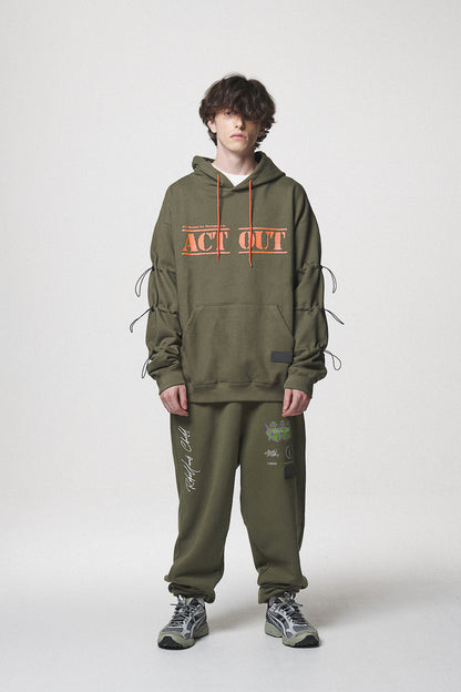 STRING HOODIE / KHAKI