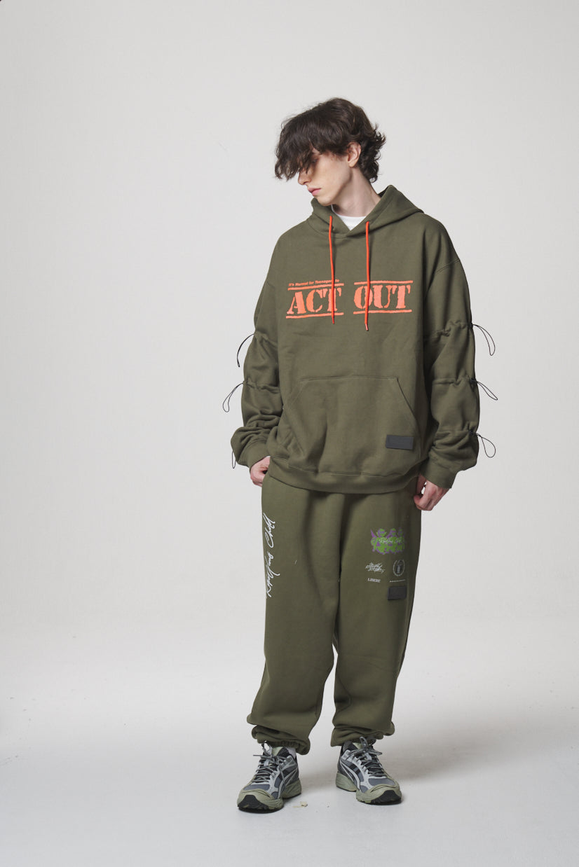 COLLAGE SWEAT PANTS / KHAKI