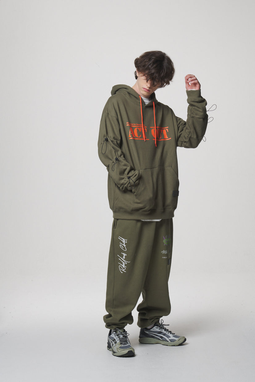 COLLAGE SWEAT PANTS / KHAKI