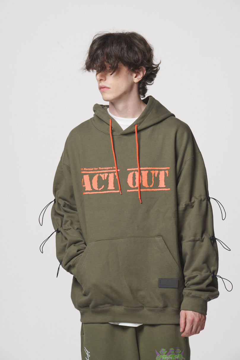 STRING HOODIE / KHAKI – LIBERE