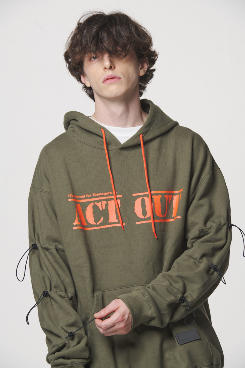 STRING HOODIE / KHAKI – LIBERE