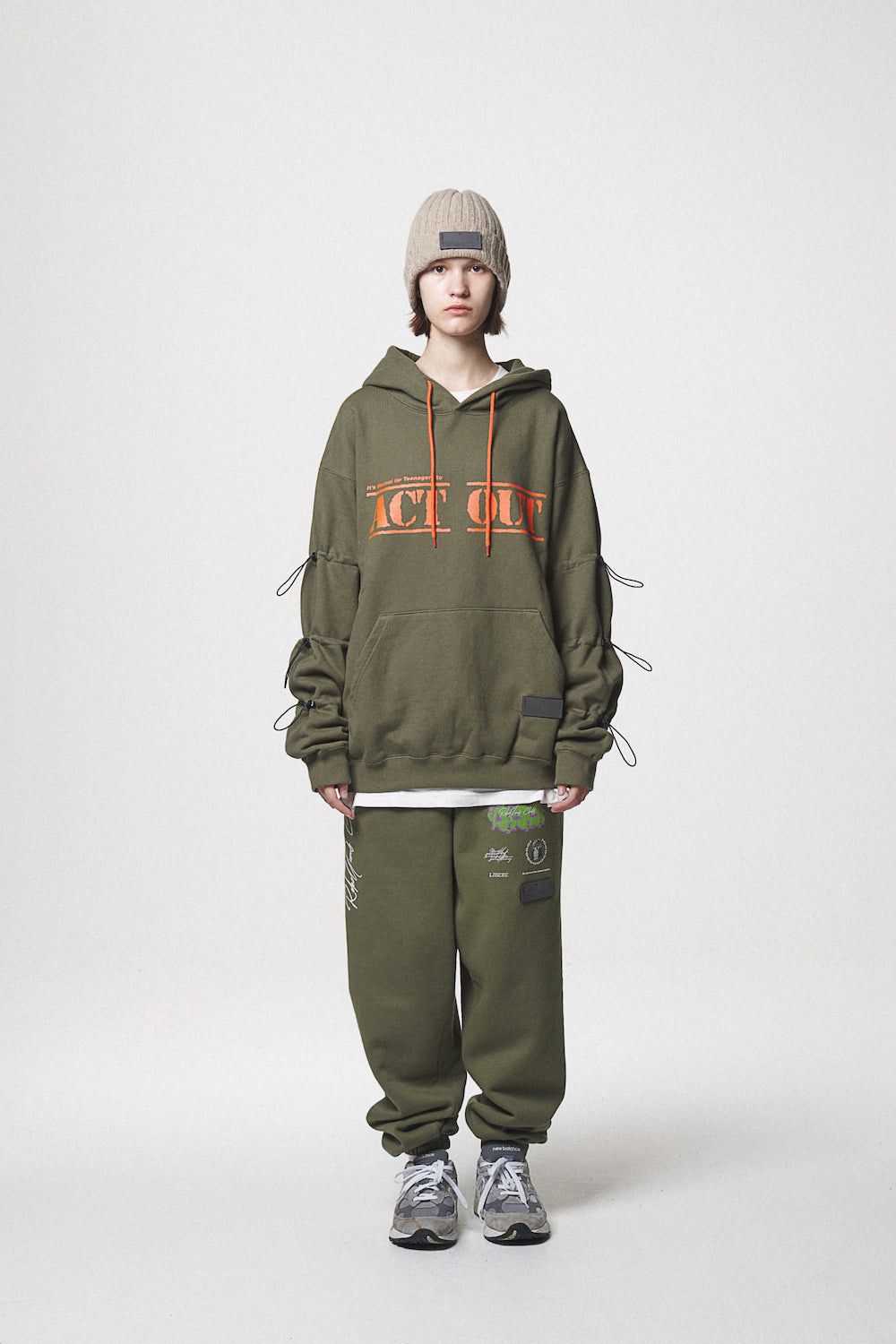 STRING HOODIE / KHAKI