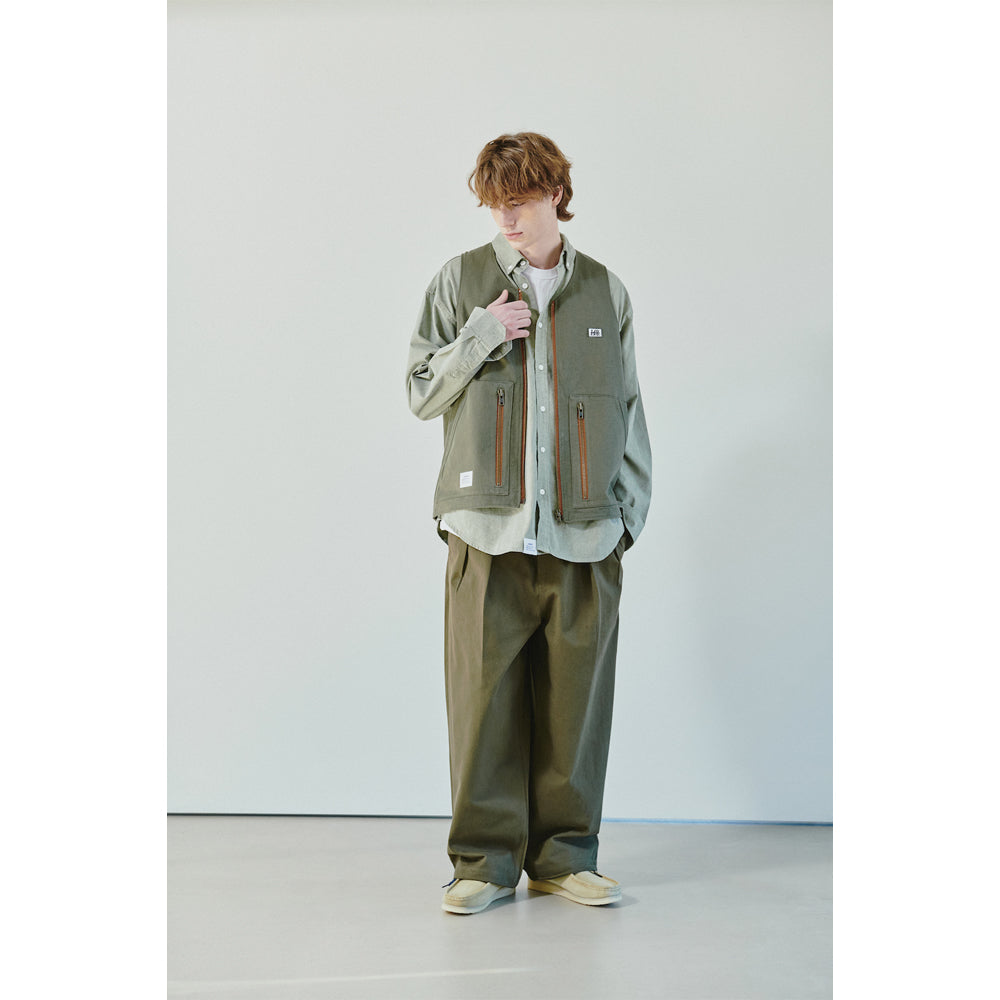 SLOGAN WORK VEST / OLIVE
