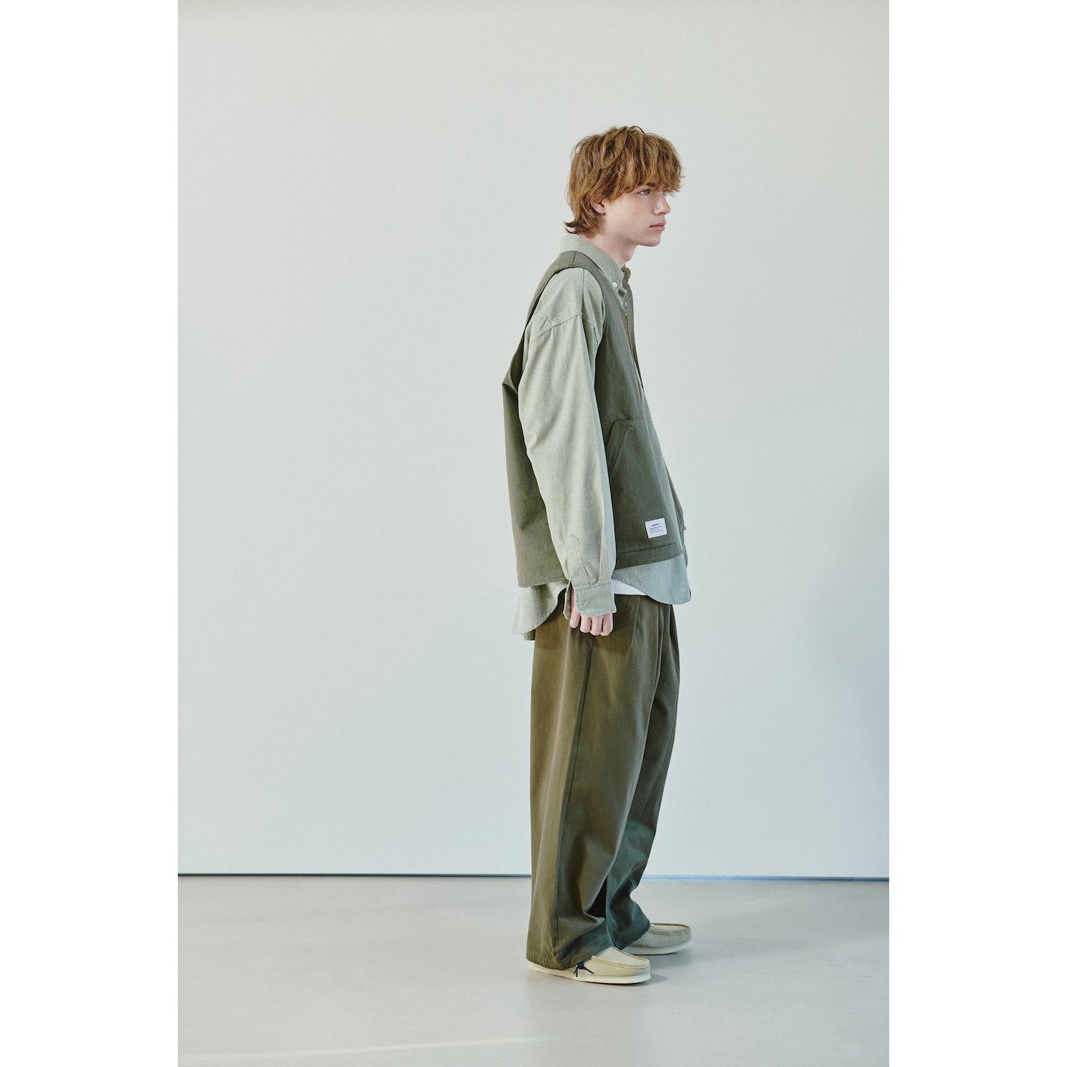WIDE EASY PANTS / OLIVE