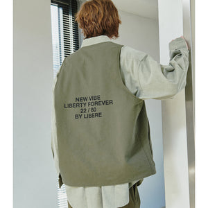 SLOGAN WORK VEST / OLIVE