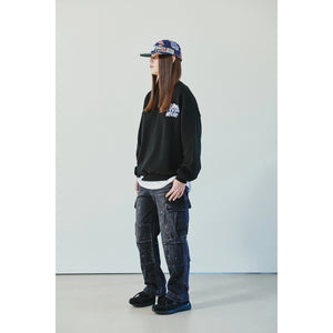 MIL CARGO DENIM PANTS / BLACK