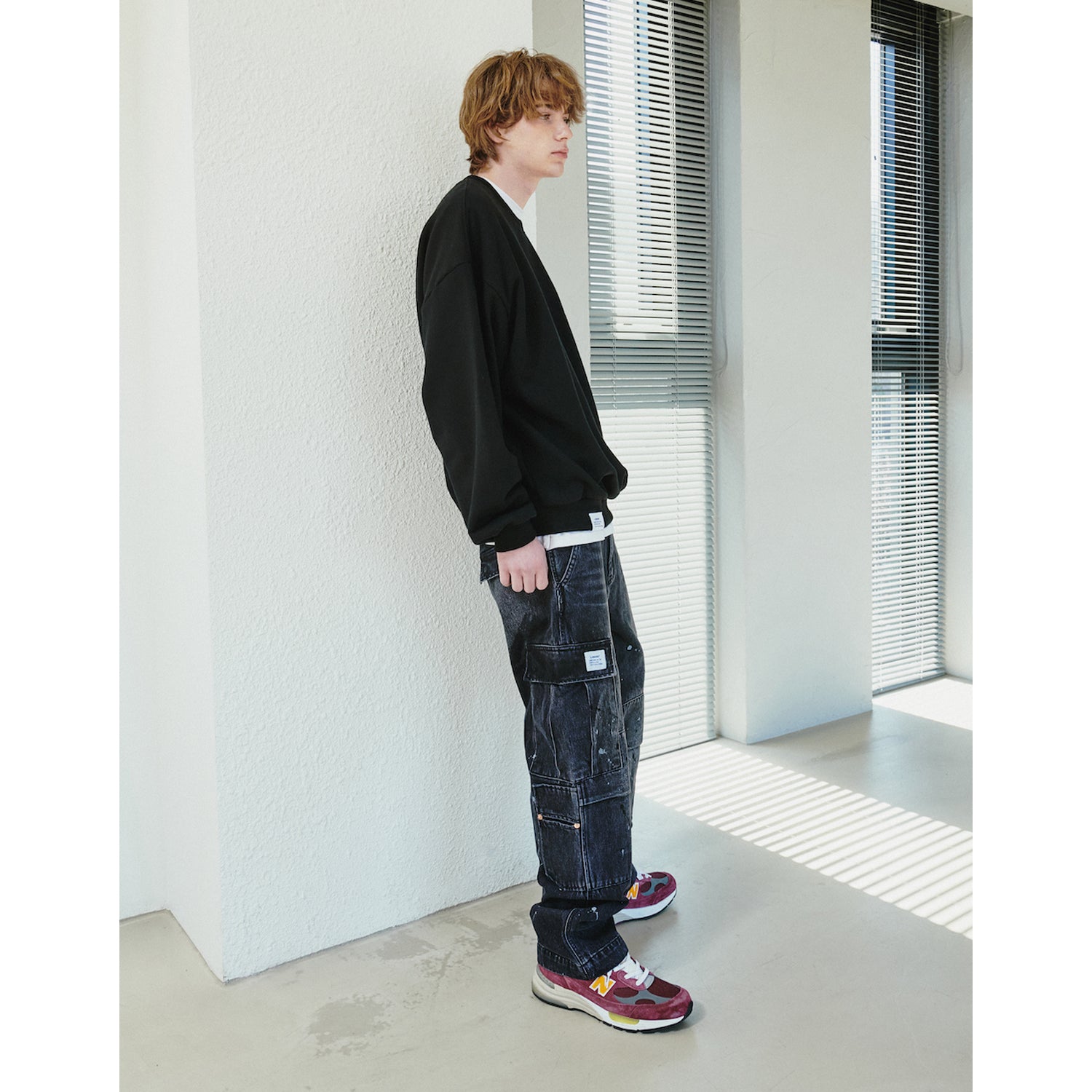 MIL CARGO DENIM PANTS / BLACK