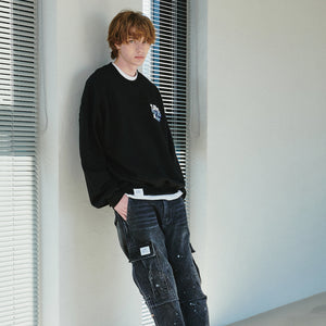 LIBERE / LOGO CREW SWEAT / BLACK / Sサイズ