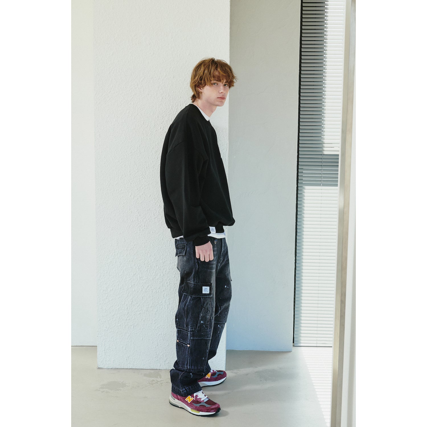 MIL CARGO DENIM PANTS / BLACK