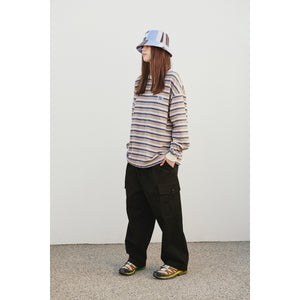 WIDE EASY CARGO PANTS / BLACK