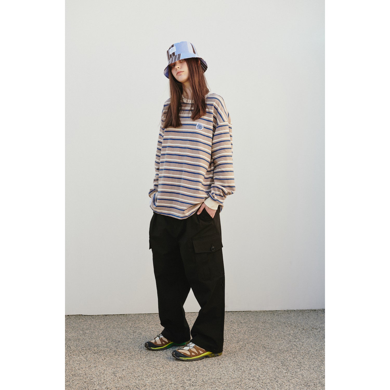WIDE EASY CARGO PANTS / BLACK