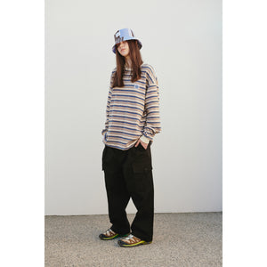 WIDE EASY CARGO PANTS / BLACK