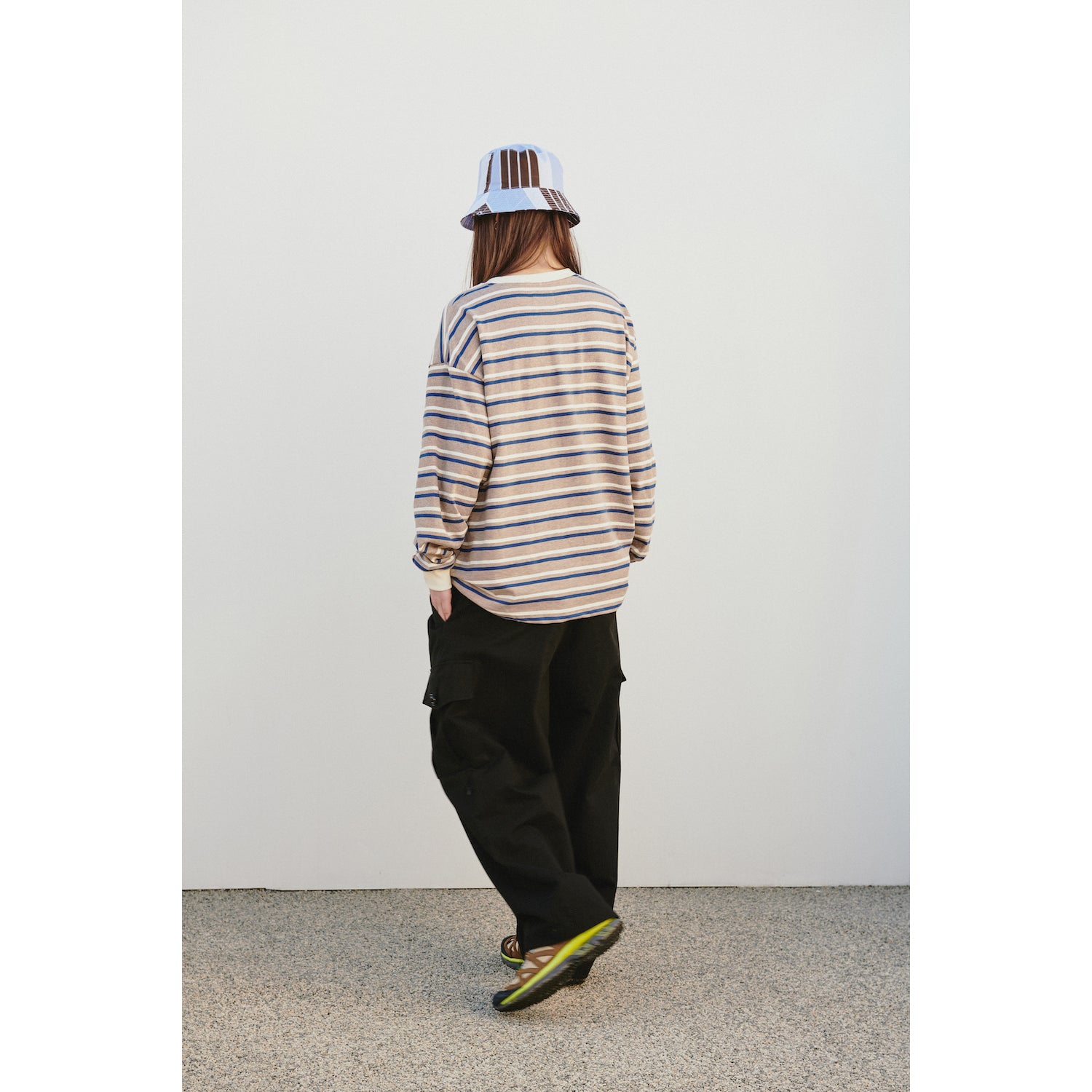 WIDE EASY CARGO PANTS / BLACK