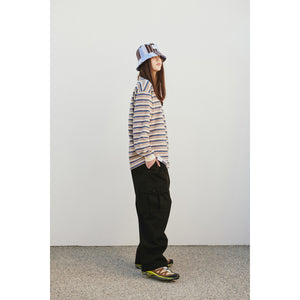 WIDE EASY CARGO PANTS / BLACK