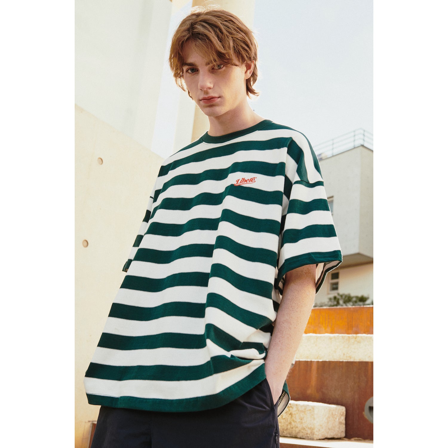 LOGO BORDER T-SHIRT / GREEN