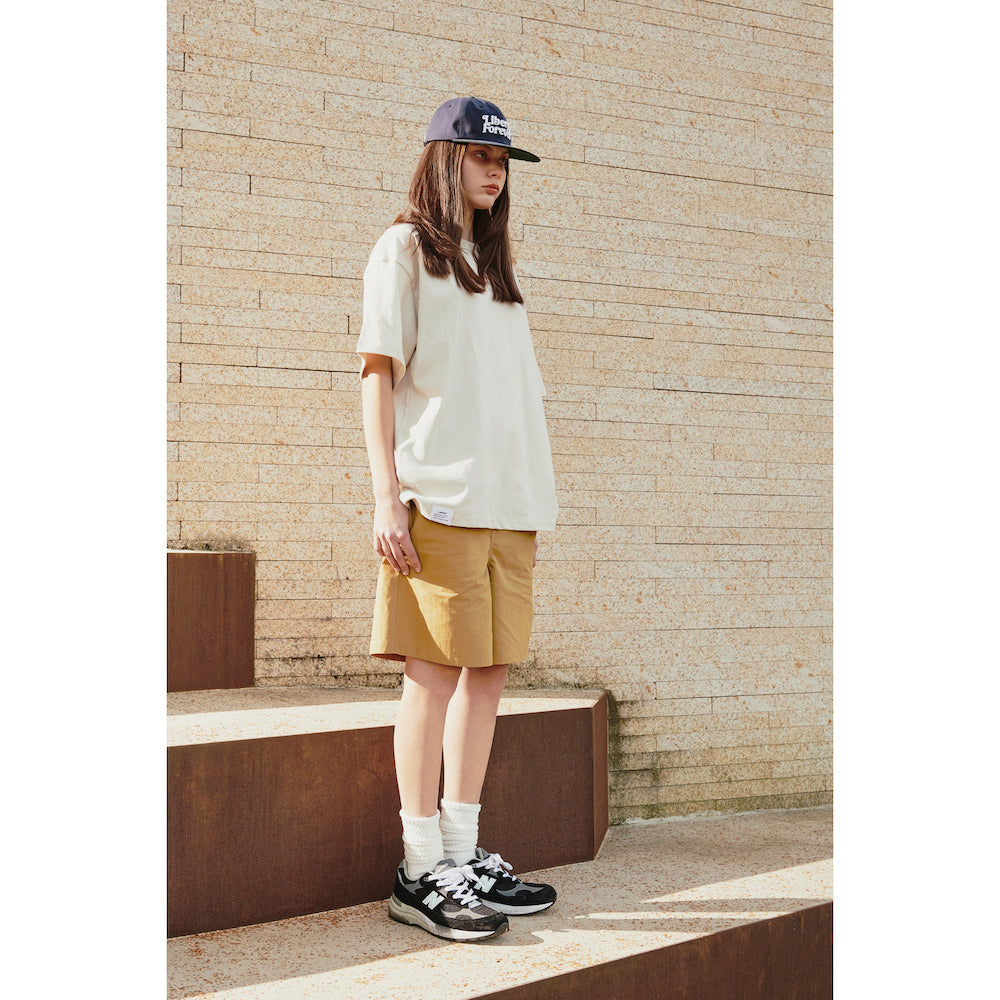 WIDE EASY SHORT PANTS / BROWN