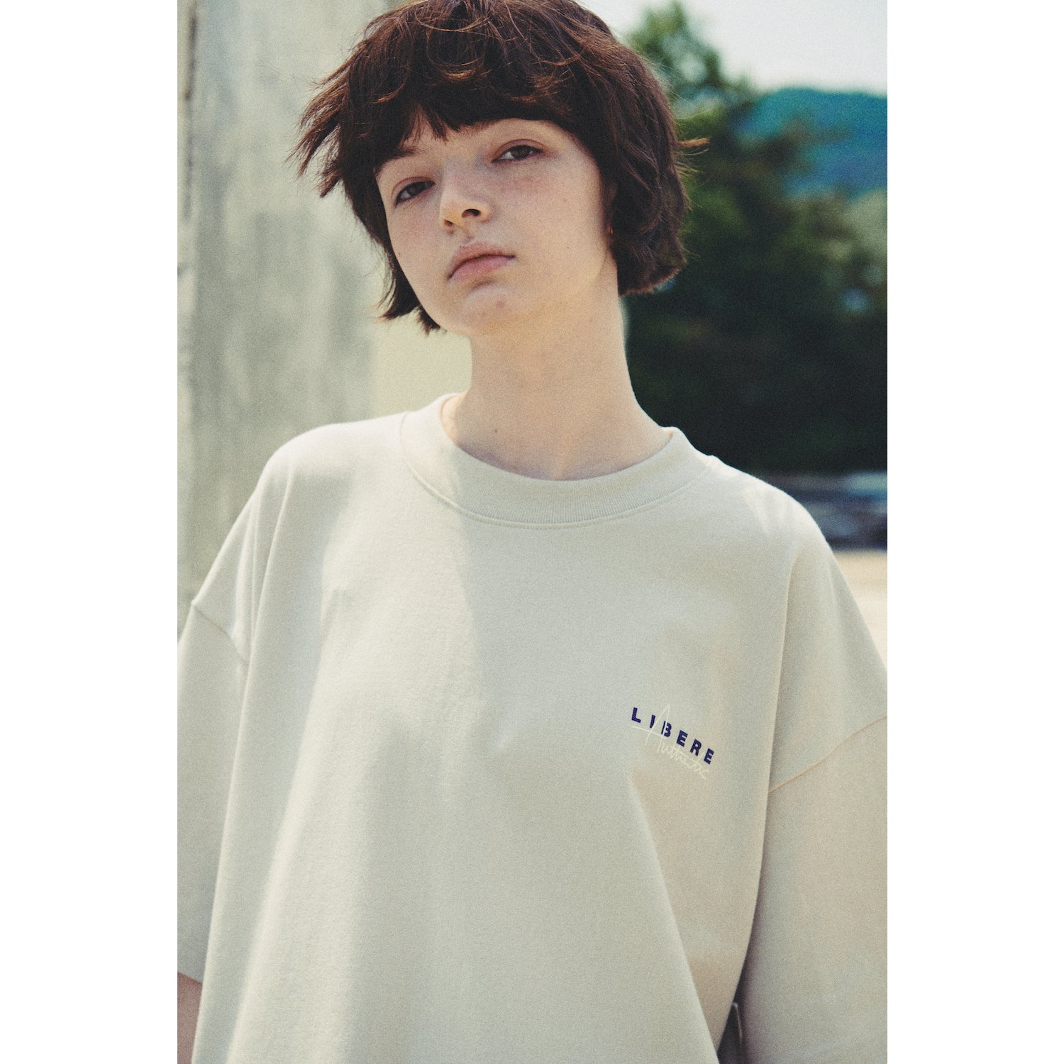 LIBERE AUTHENTIC LOGO TEE / LIGHT GRAY