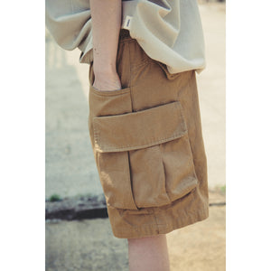 WIDE SHORT PANTS / TAN