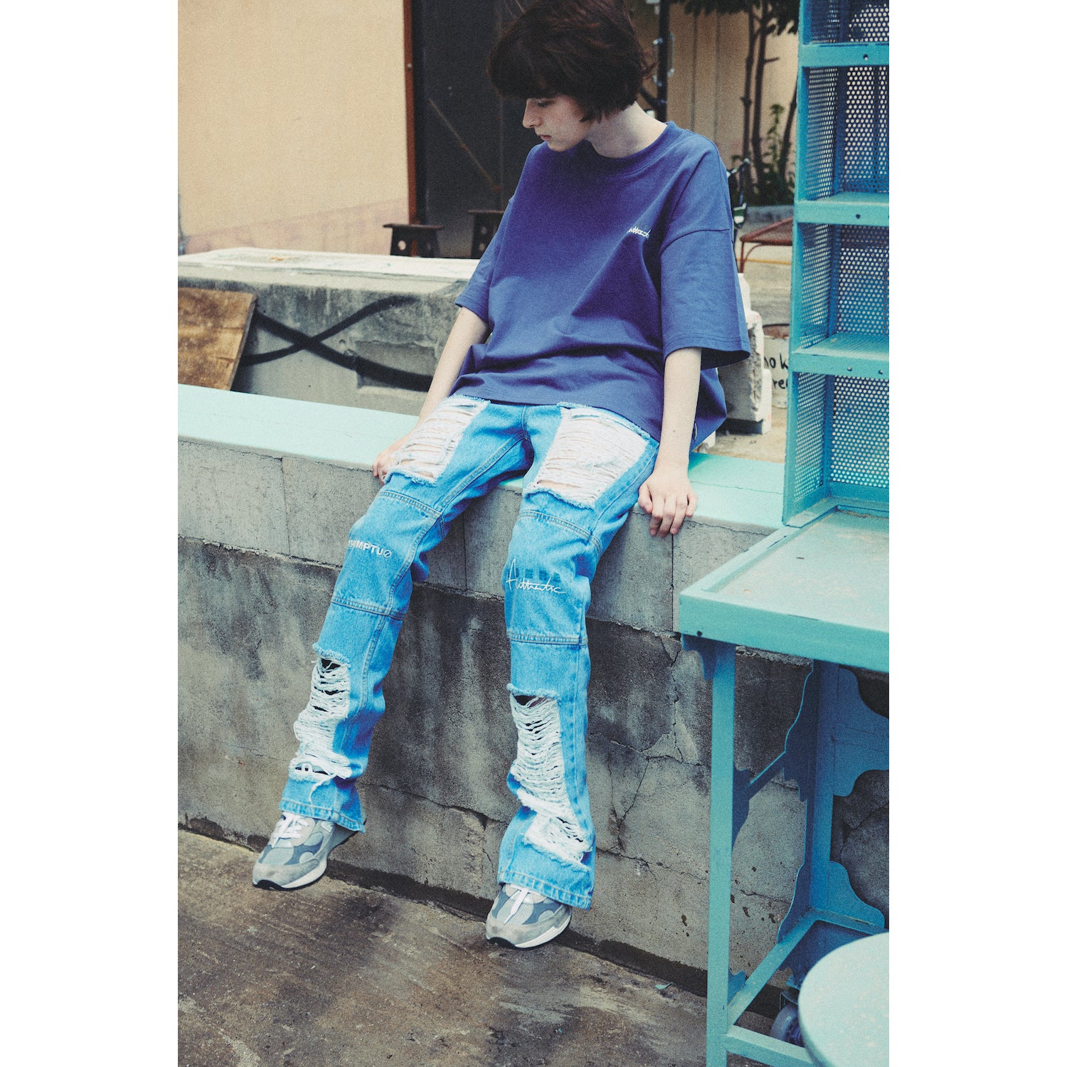 LIBERE DAMAGE VER2 DENIMPANTS / BLUE