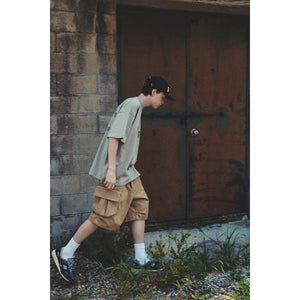 WIDE SHORT PANTS / TAN