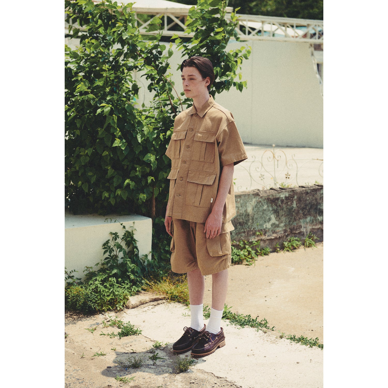 WIDE SHORT PANTS / TAN