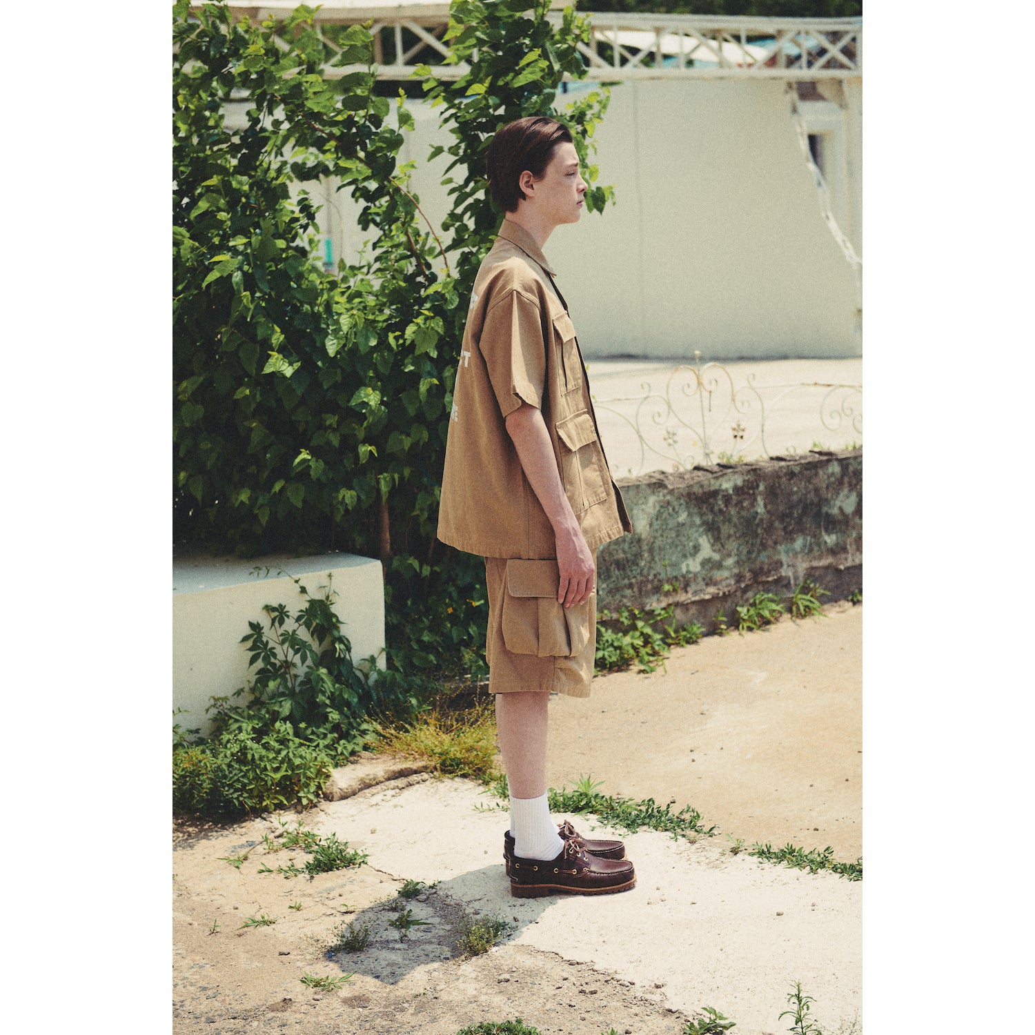 WIDE SHORT PANTS / TAN