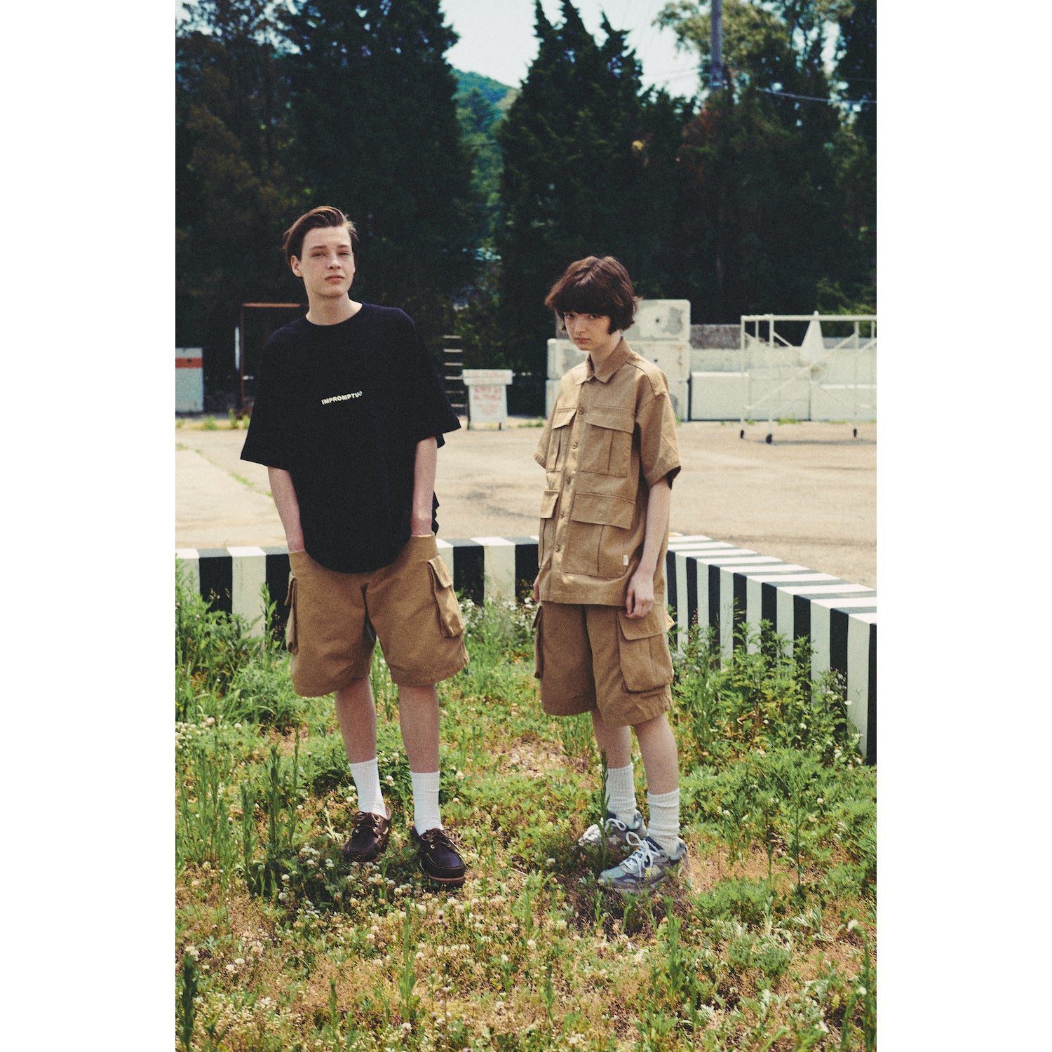 WIDE SHORT PANTS / TAN
