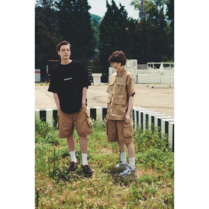 WIDE SHORT PANTS / TAN