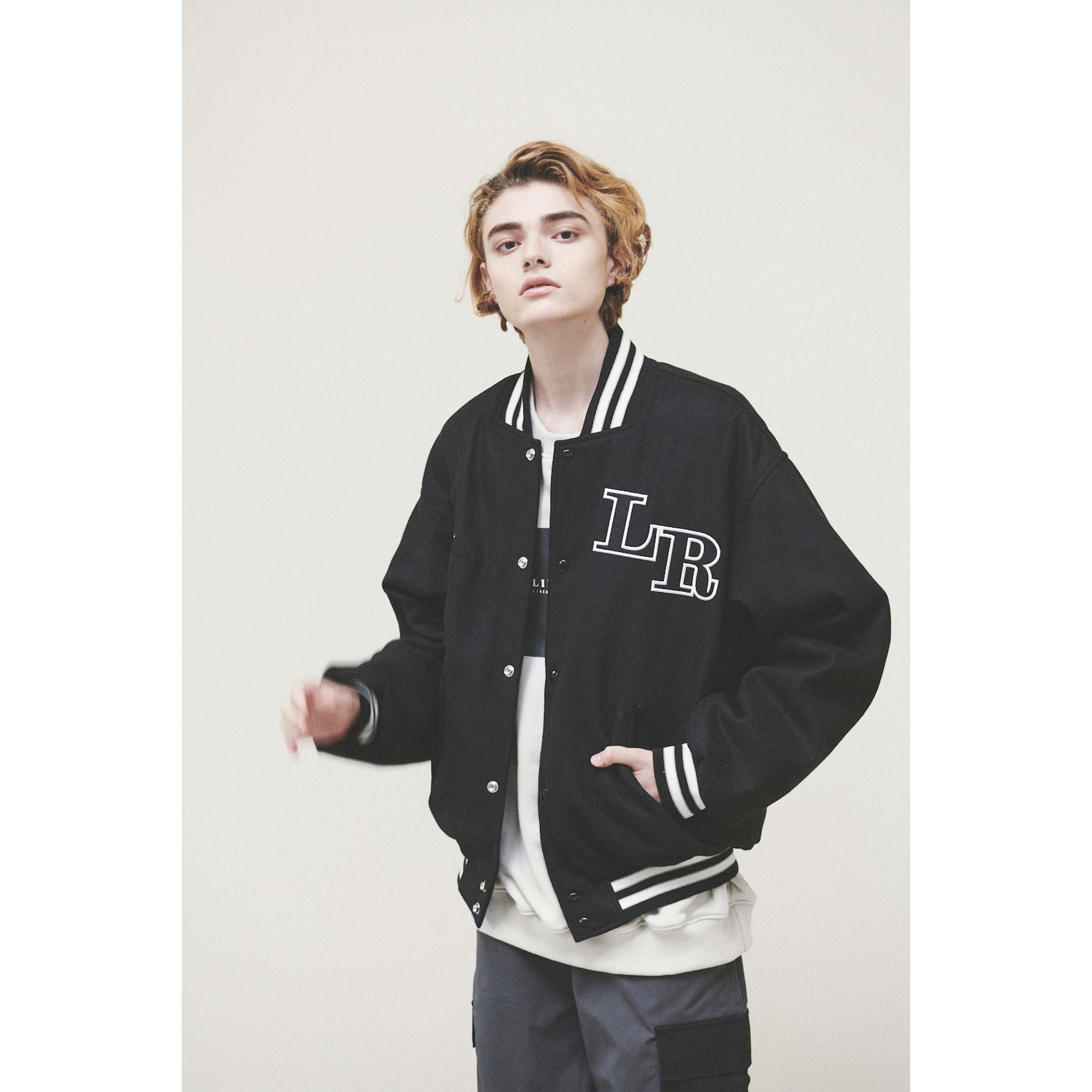 LIBERE VARSITYJACKET / BLACK