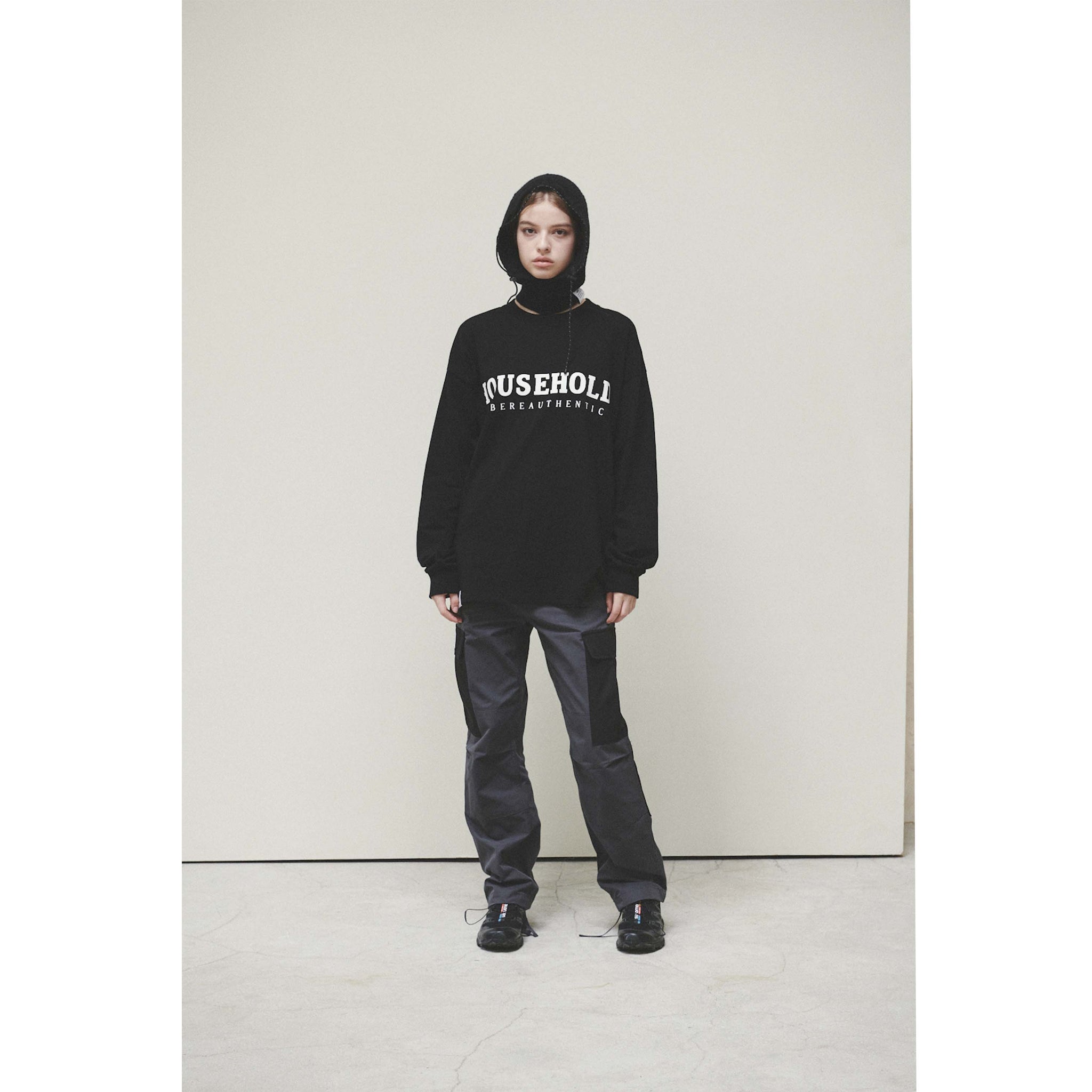 STRING WARM HOOD / BLACK