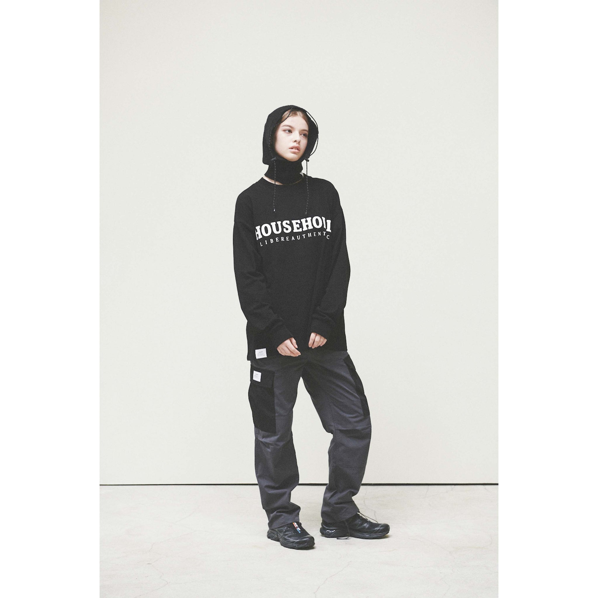STRING WARM HOOD / BLACK