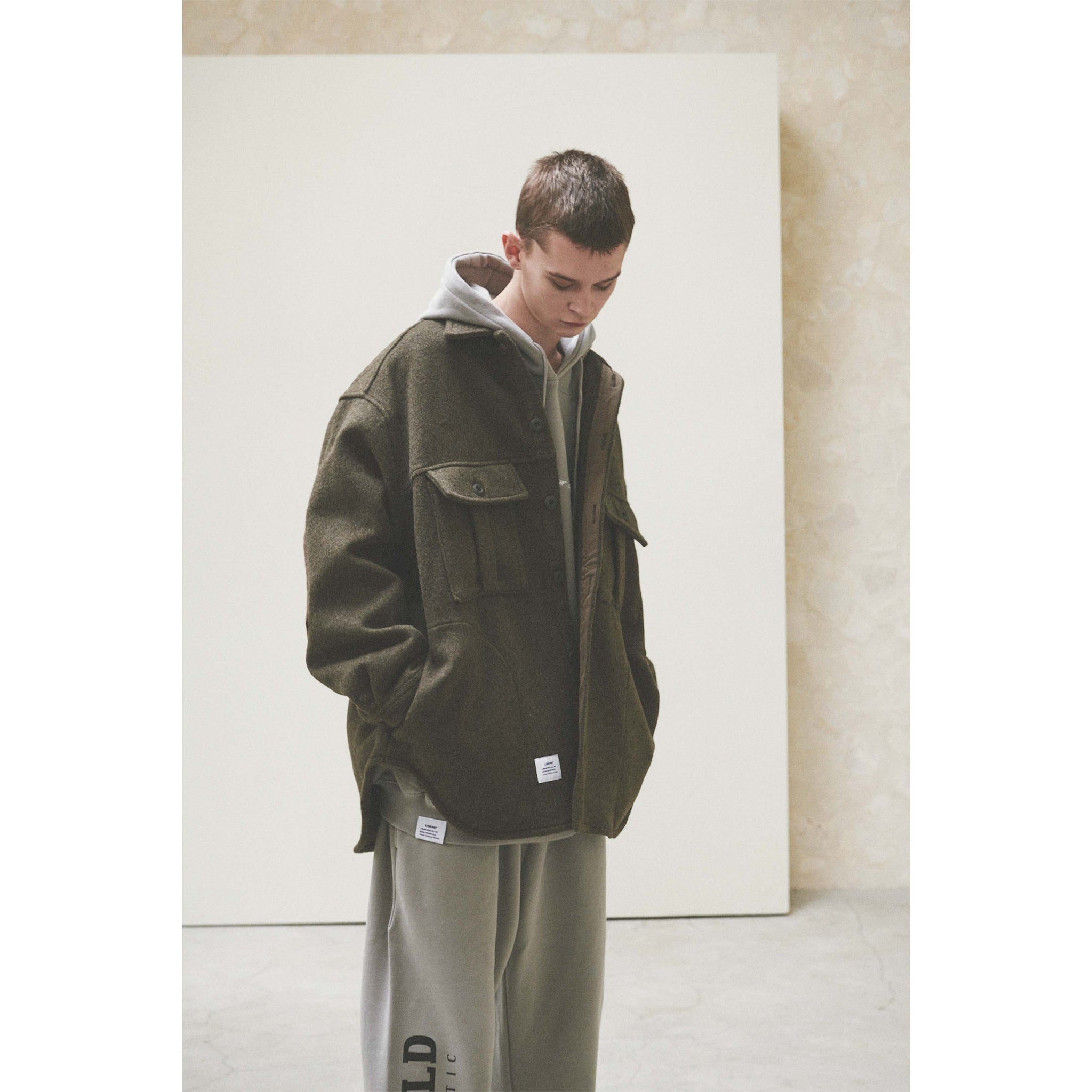 POCKET CHIMAYO OVER SHIRTS / KHAKI