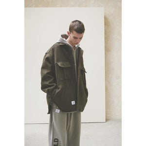 POCKET CHIMAYO OVER SHIRTS / KHAKI