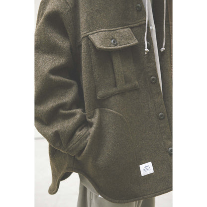 POCKET CHIMAYO OVER SHIRTS / KHAKI