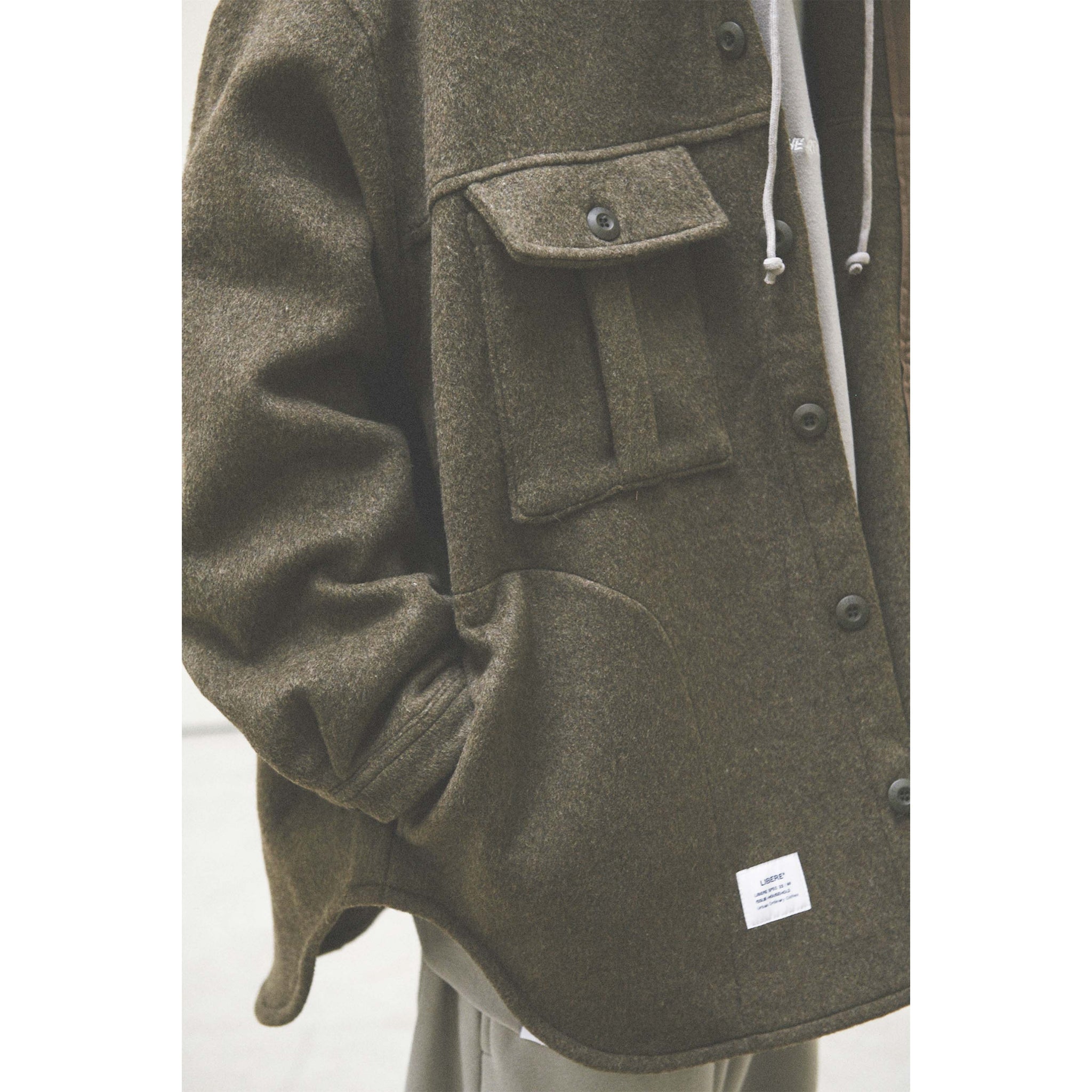 POCKET CHIMAYO OVER SHIRTS / KHAKI