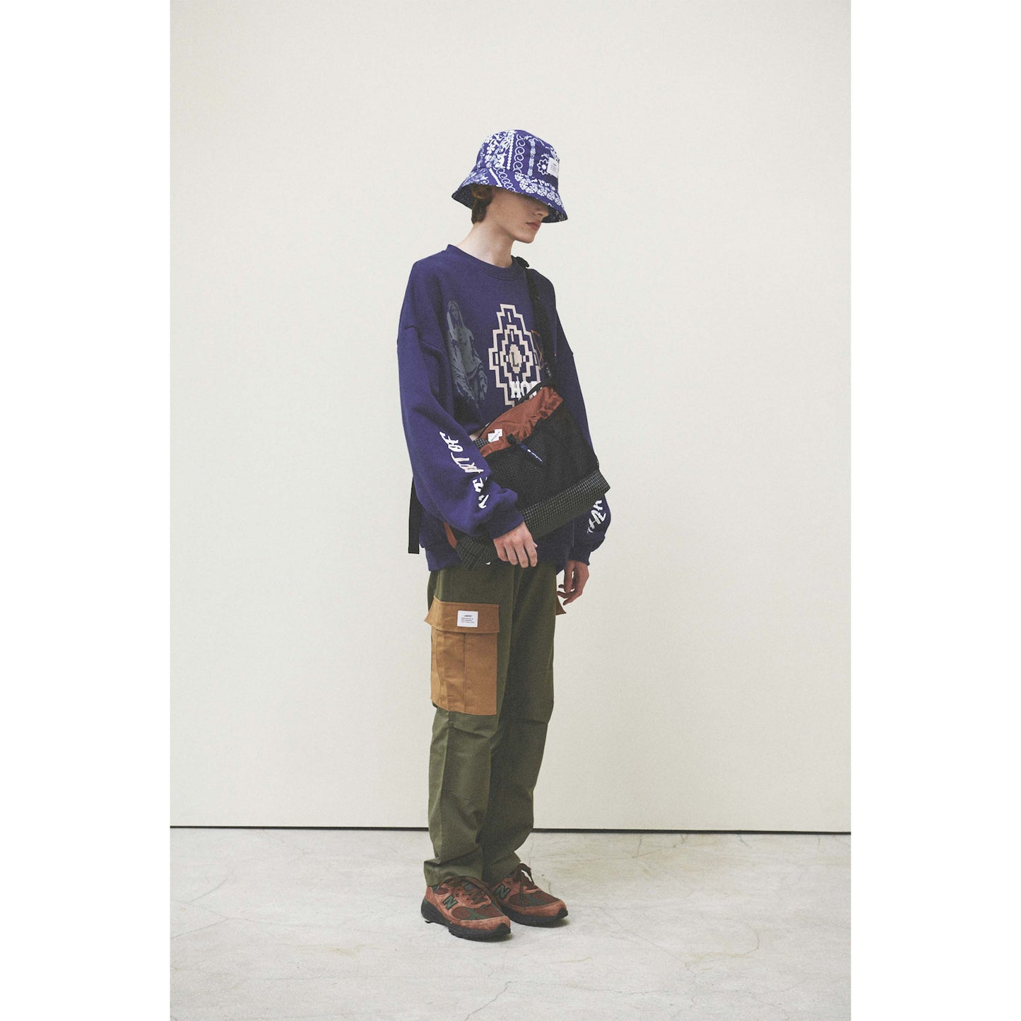 BANDANA BUCKET HAT / BLUE