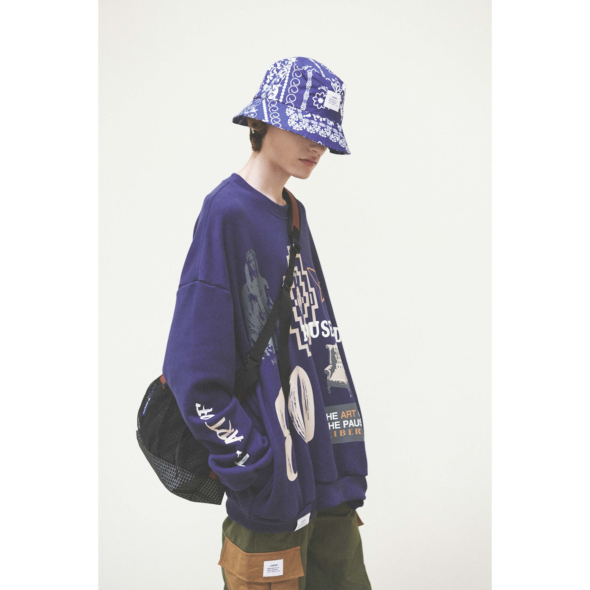 BANDANA BUCKET HAT / BLUE