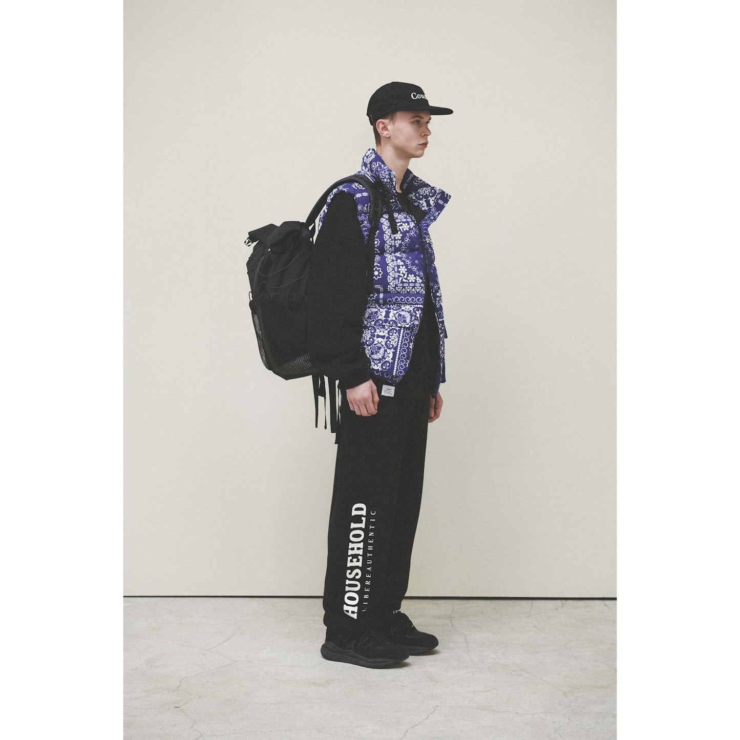 BANDANA DOWN VEST / BLUE