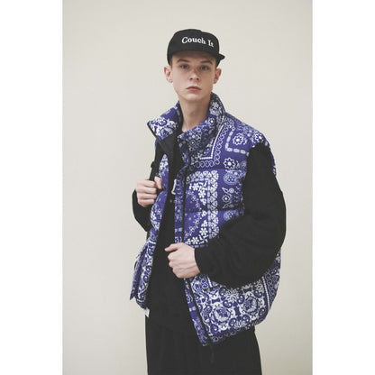BANDANA DOWN VEST / BLUE