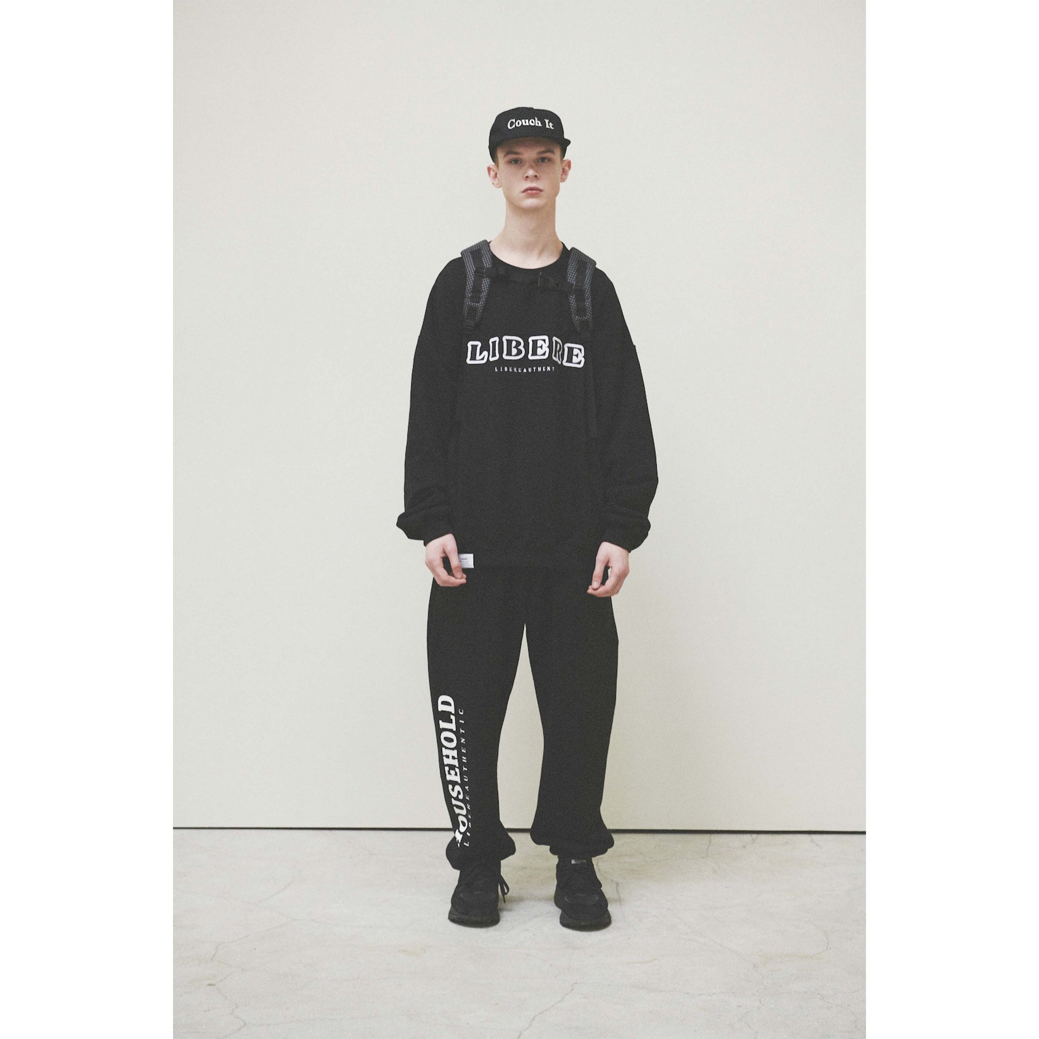 LIBERE / LOGO CREW SWEAT / BLACK / Sサイズ