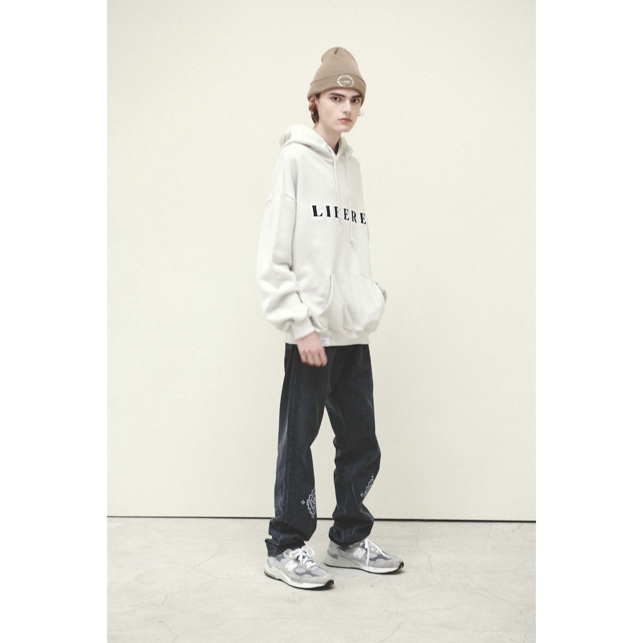 LOGO HOODIE / LIGHT GRAY