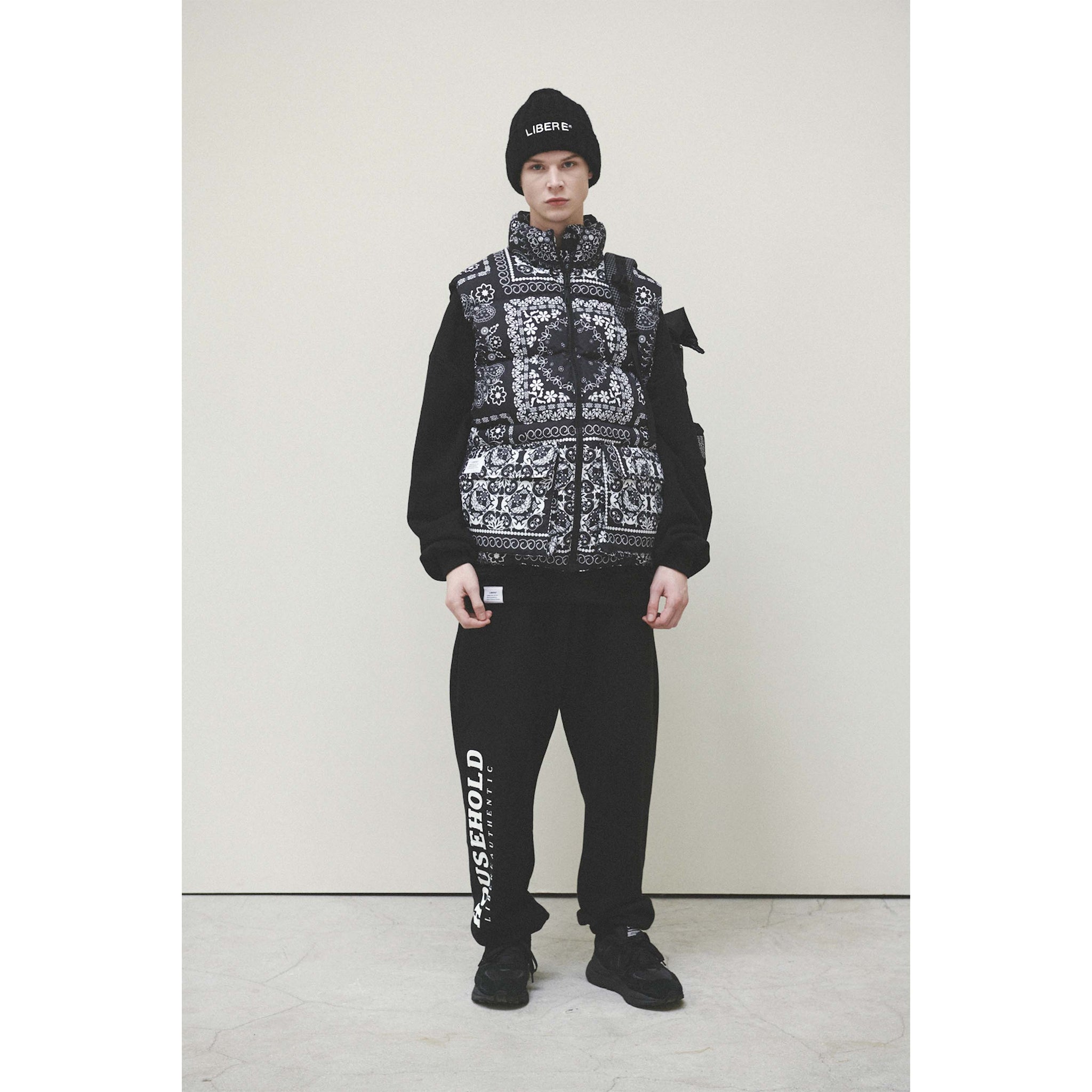 BANDANA DOWN VEST / BLACK