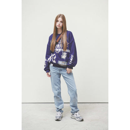 COLLAGE SWEATSHIRT / NAVY