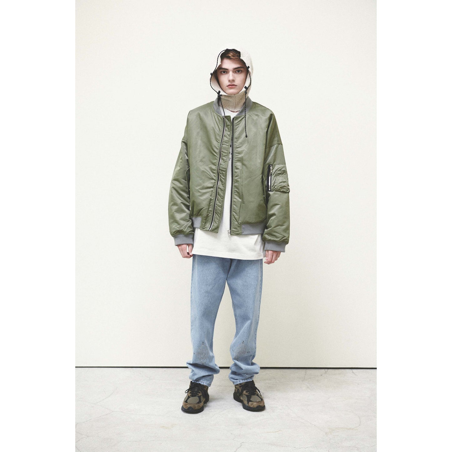 STRING WARM HOOD / IVORY