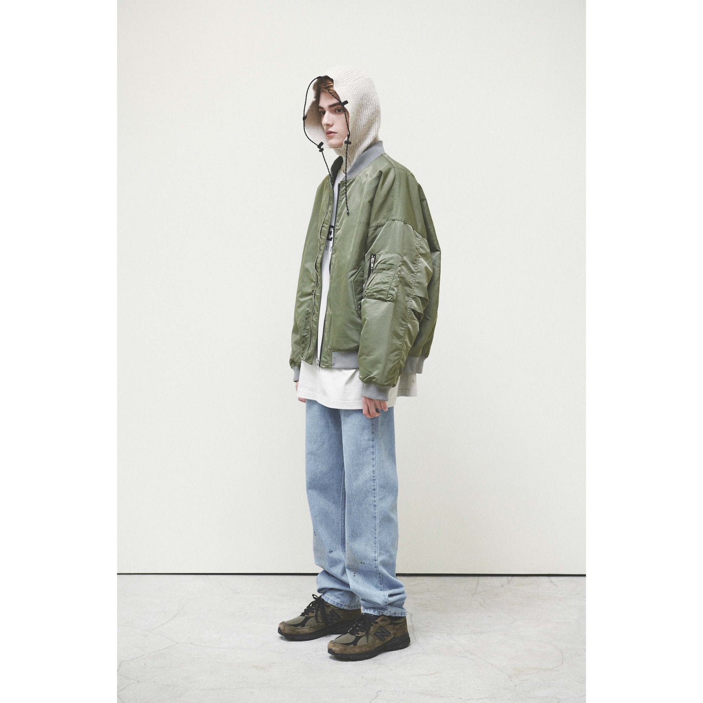 STRING WARM HOOD / IVORY